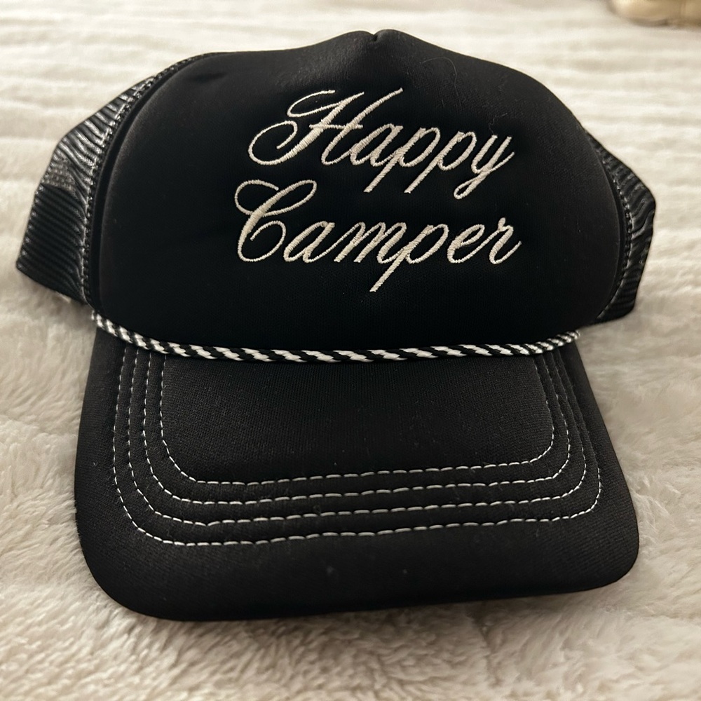Victoria's Secret Black 'Happy Camper' Hat